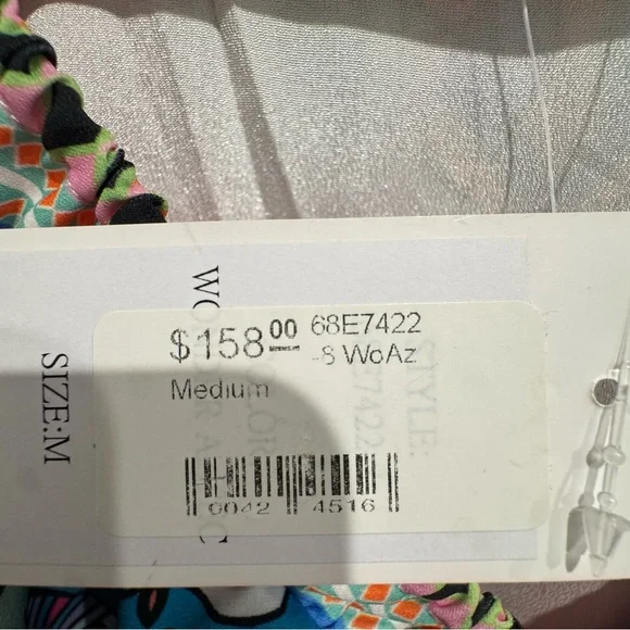 Joy Joy Medallion Print Ruffle Sleeve Dress Pockets NWT Size M Boho - Picture 7 of 9